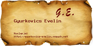 Gyurkovics Evelin névjegykártya